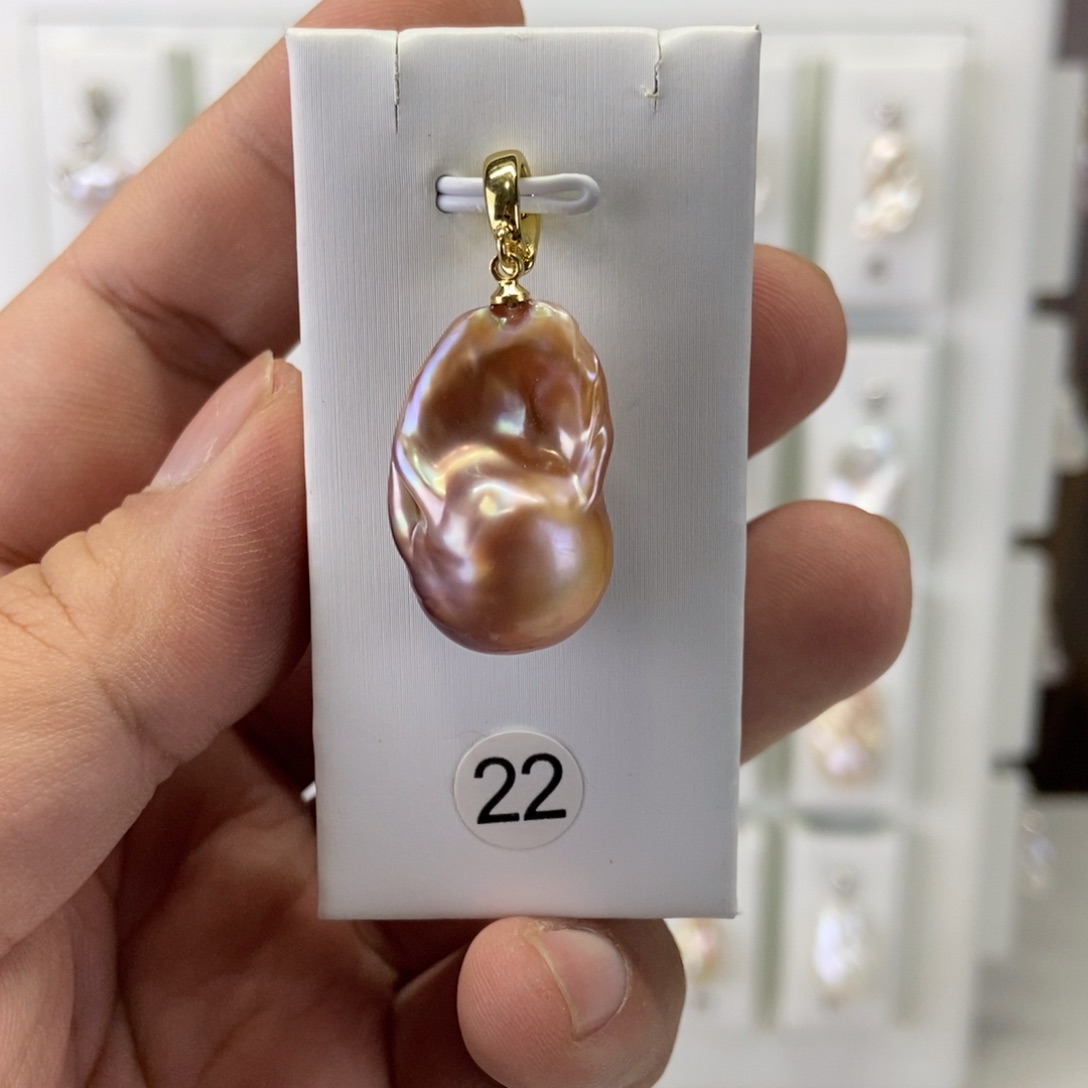 淡水珍珠吊坠(不含链)合金