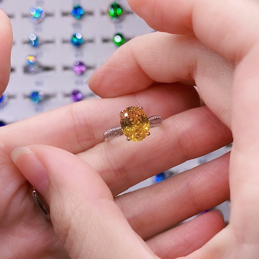 戒指银S925镶嵌红宝石