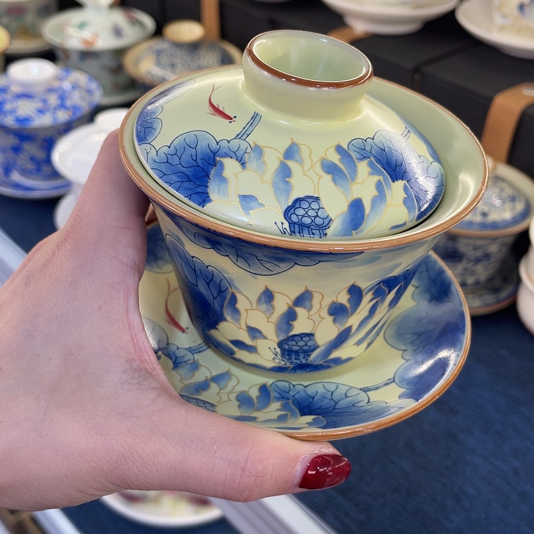 陶景德陶瓷盖碗茶具