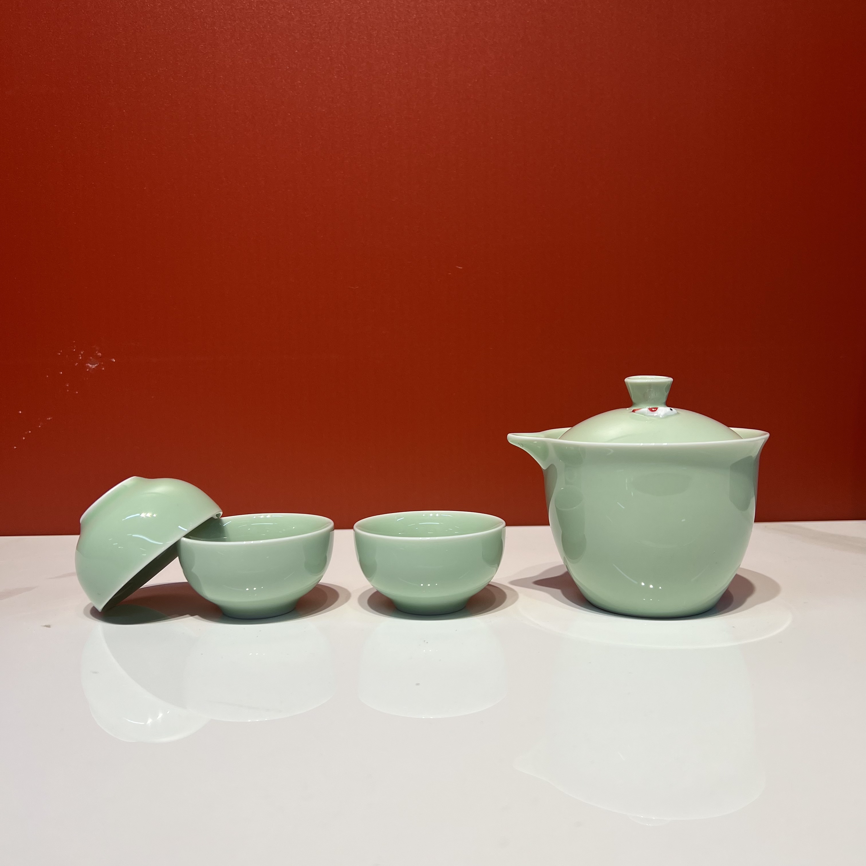 青瓷手捏小金鱼旅行套组 YC180