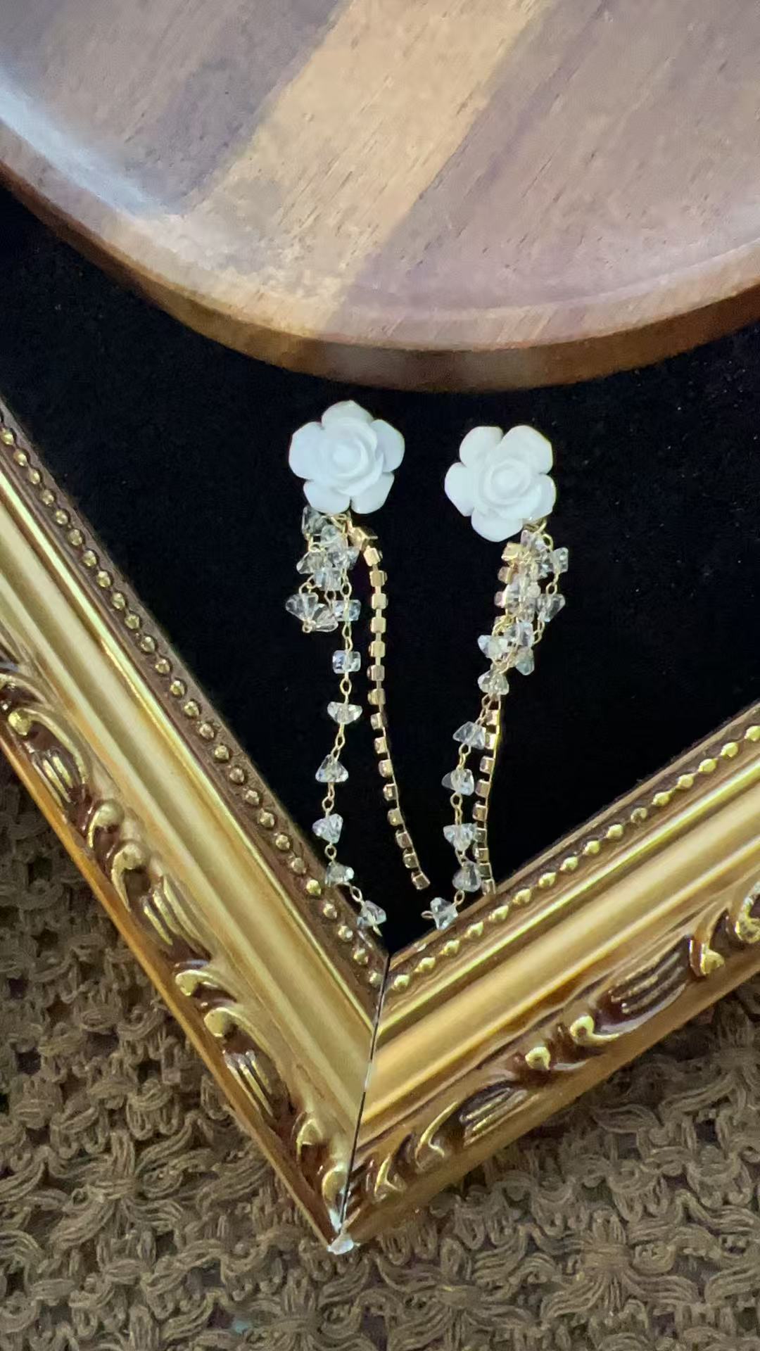 铜合金锆石耳饰 渠道时尚女日韩饰品轻奢百搭法式1003