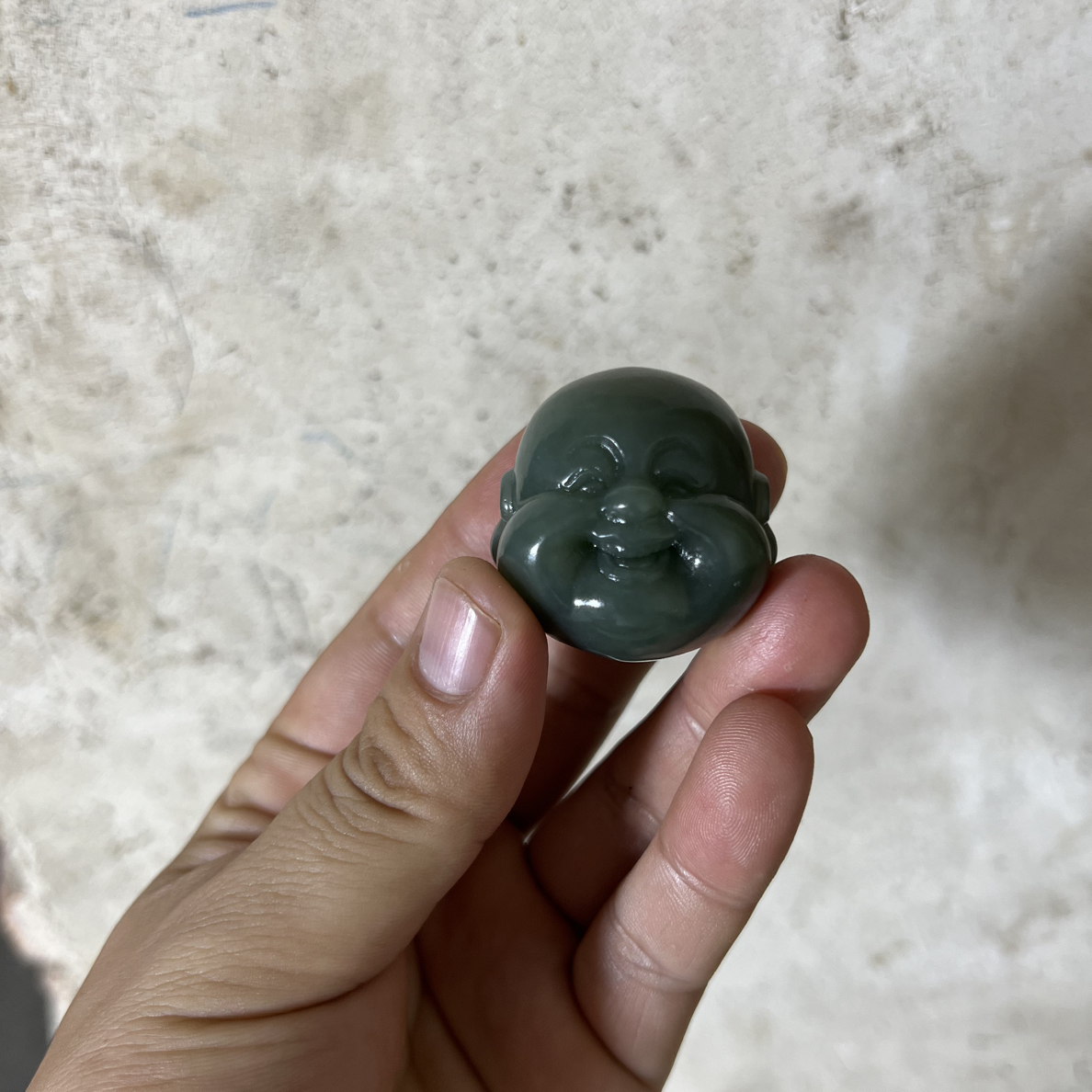 和田玉佛头吊坠挂件