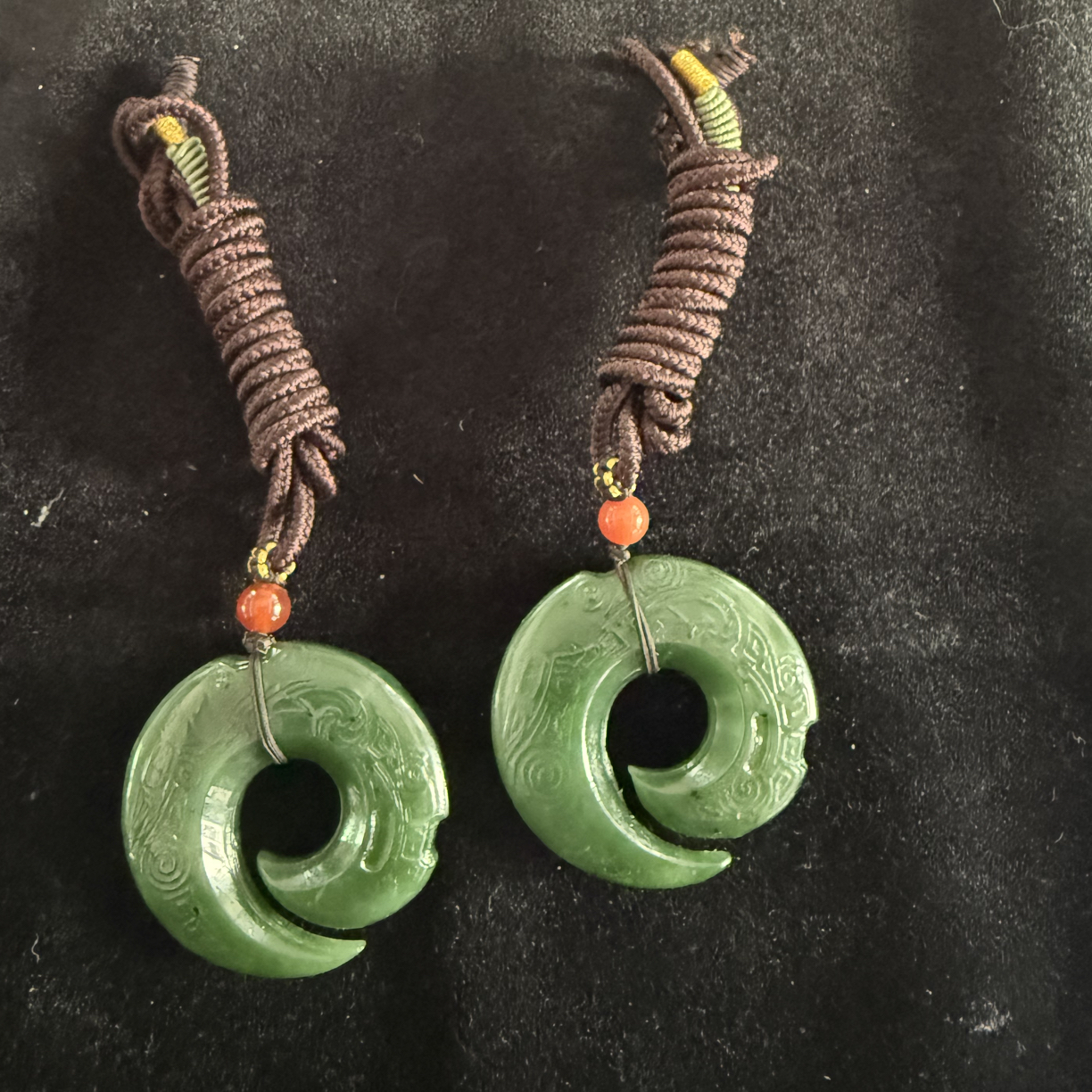 碧玉 时来运转玉轮回玉佩男女款古风挂件