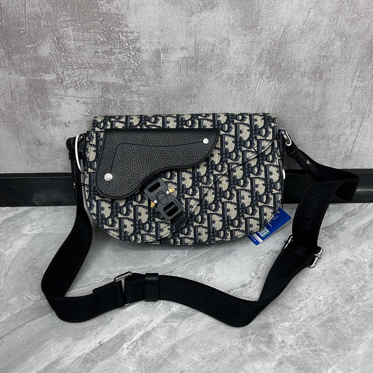 115 Dior迪奥 经典满印老花图案马鞍包斜挎包 98新 XT888460