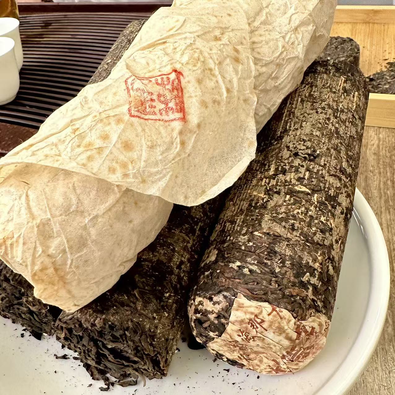2005年  陈平监制竹筒茶  竹筒茶之父  普洱生茶
