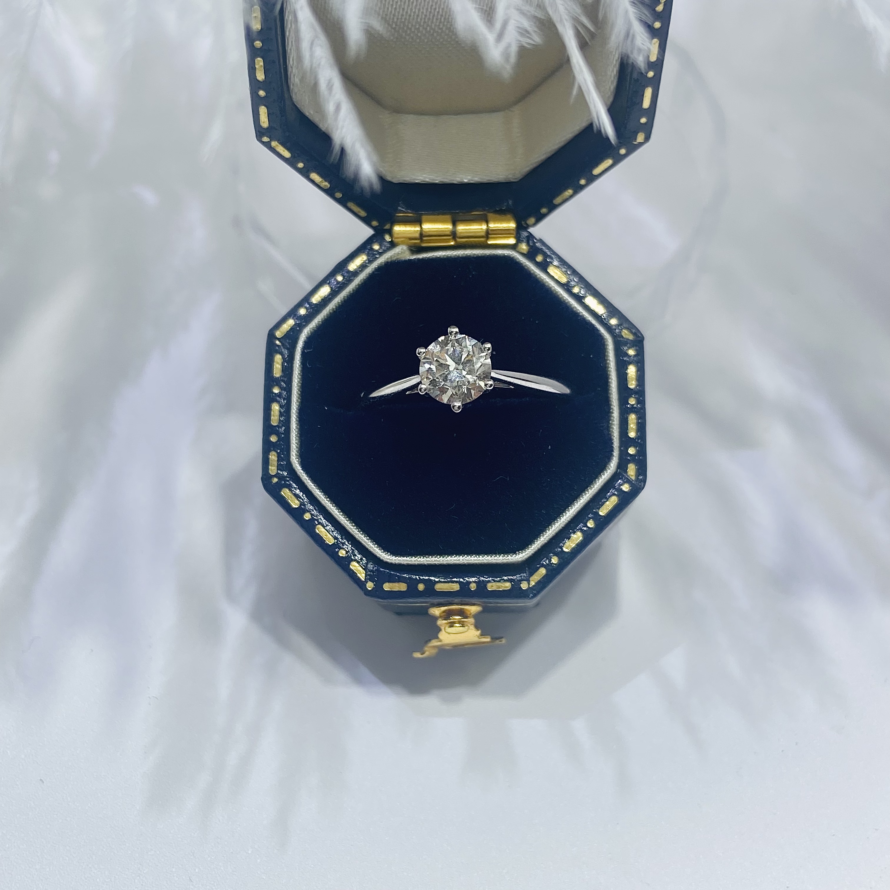 【珠宝展爆款】18k金50分钻石六爪戒指XY