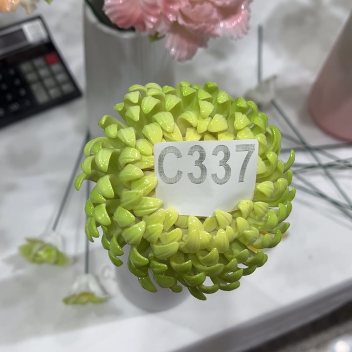 青***宇陶瓷花手工捏制C337不花瓶