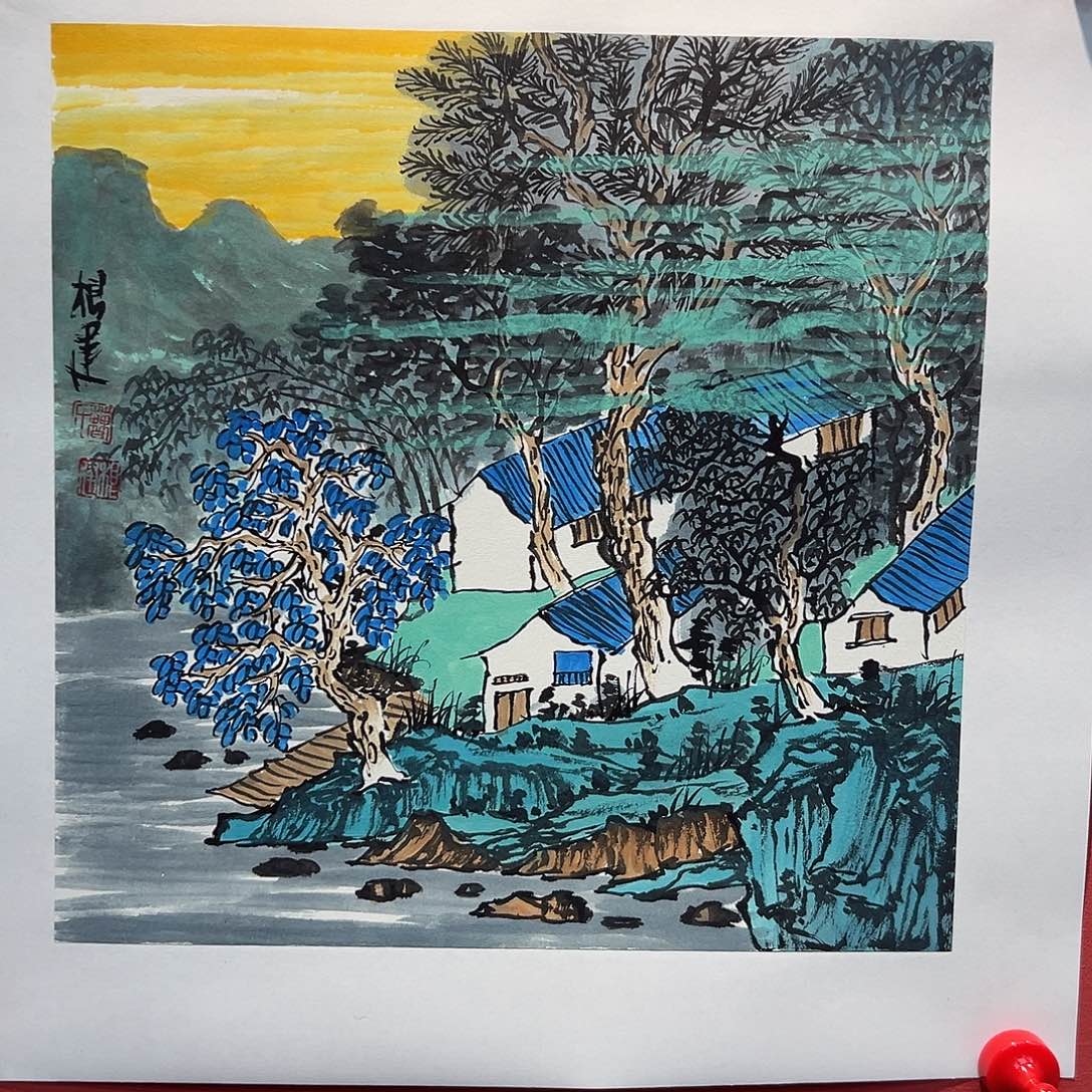 国画曹根建国画作品