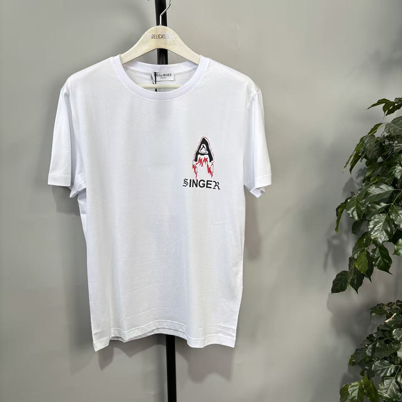 K-29【瑕疵 介意勿拍】海港城奢牌字母印花圆领短袖T恤 C2482 B1