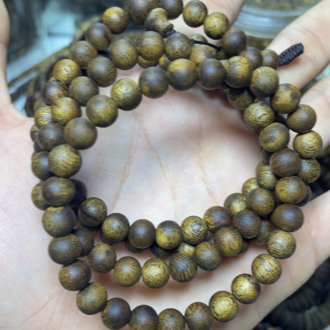 沉香沉香碎屑+0.7圆珠多圈16克加