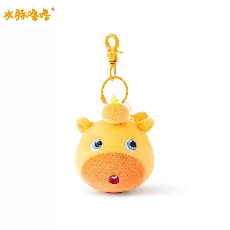 正版水豚噜噜毛绒玩偶公仔挂件背包钥匙扣挂件水豚毛绒玩偶公