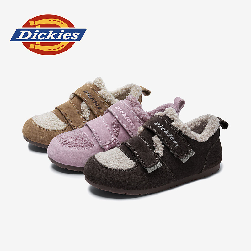 Dickies儿童棉鞋2025冬季新款时尚百搭男童女童加绒保暖低帮板鞋