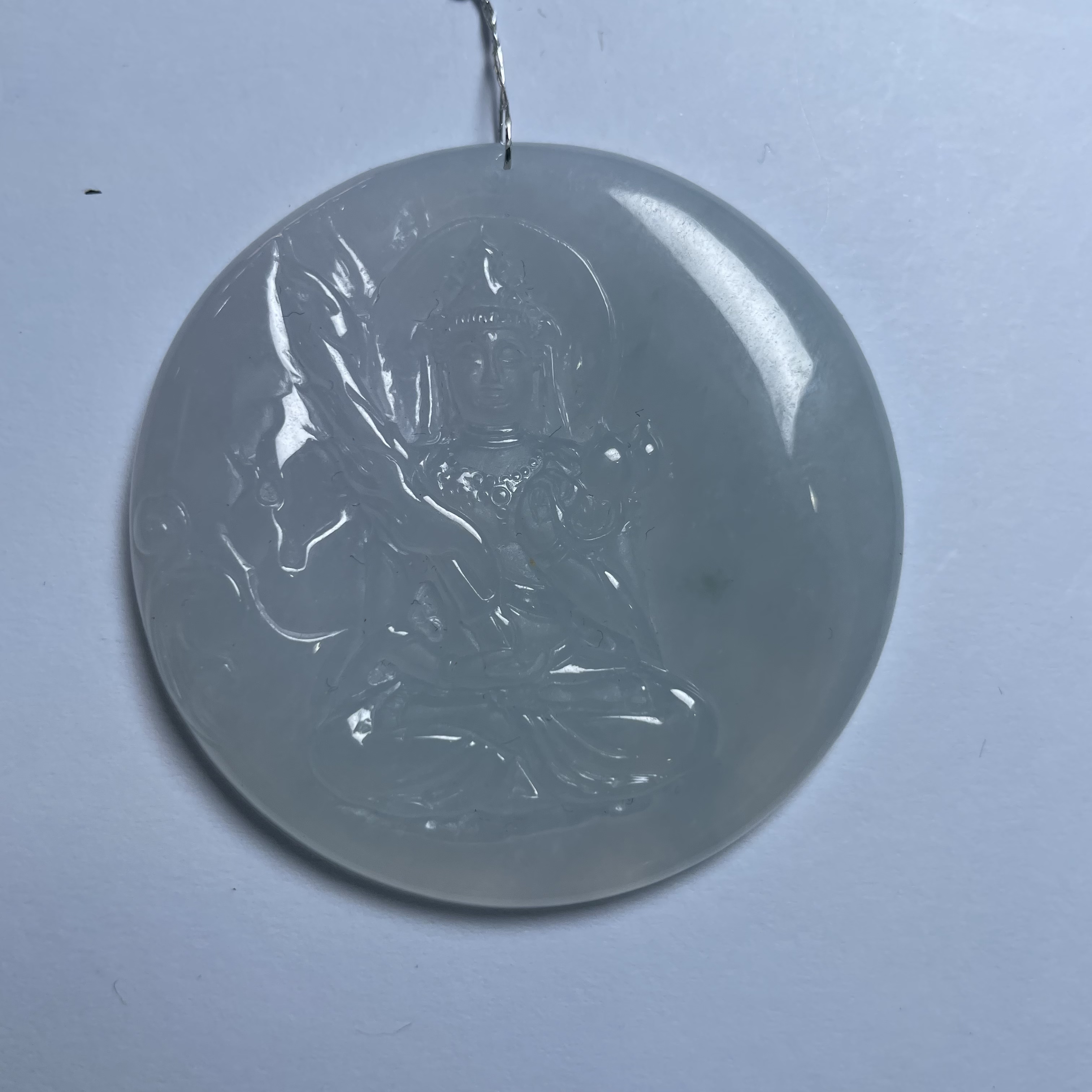 天然A货翡翠定制-观音- #93