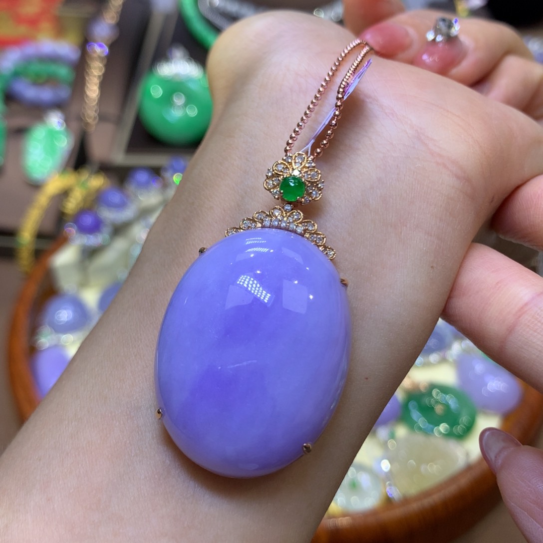 【闪购商品】翡翠18K金镶嵌颈饰翡翠