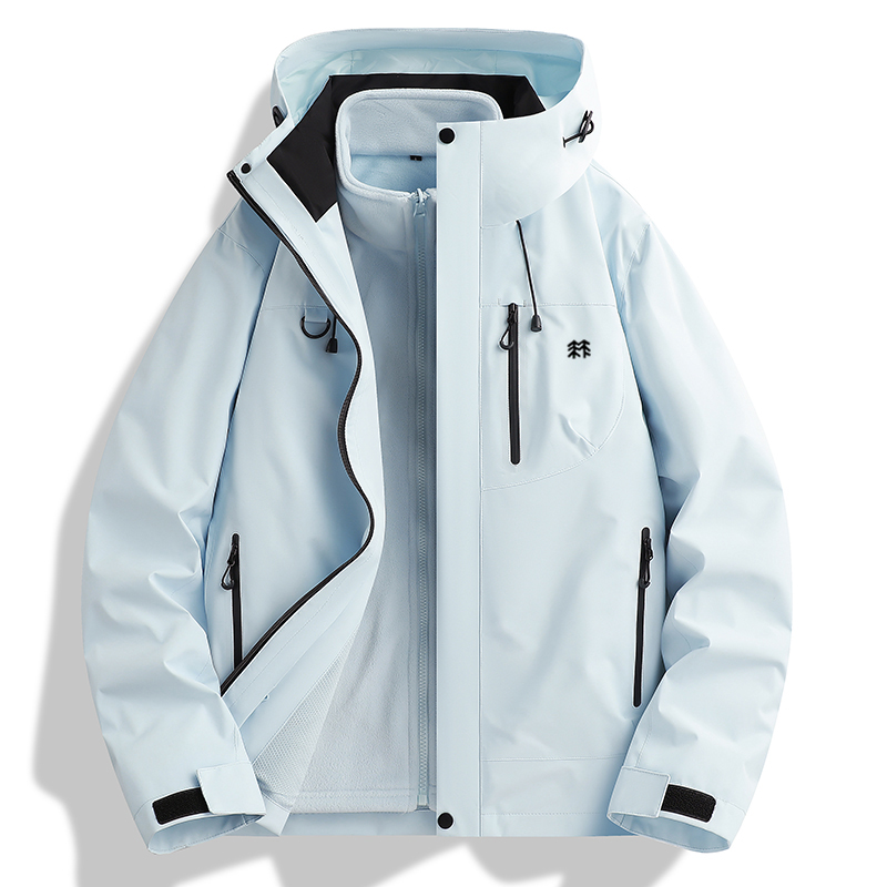 奥特莱斯撤柜KL三合一冲锋衣男女同款可拆卸加厚户外休闲防风外套