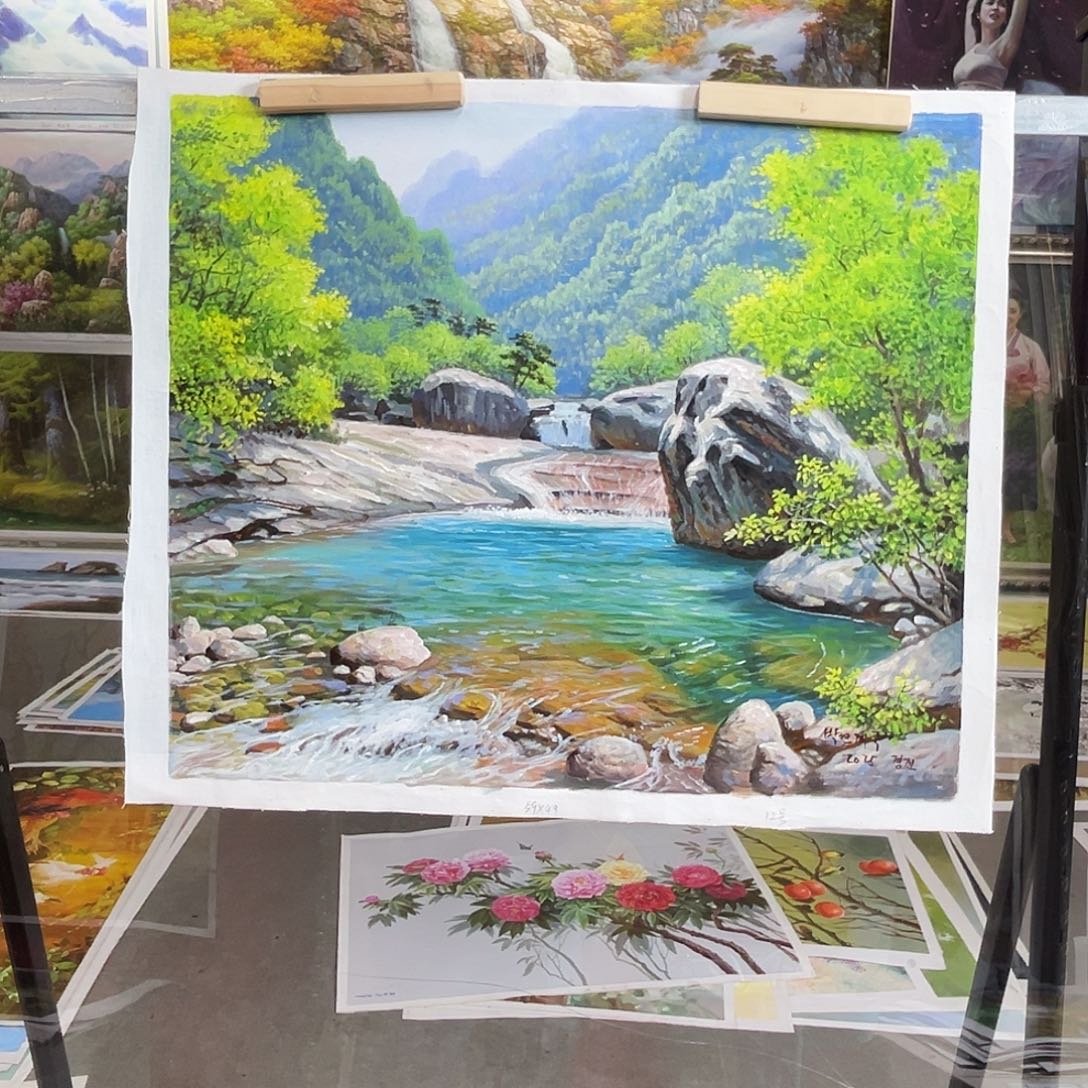油画朝鲜艺术家不带框