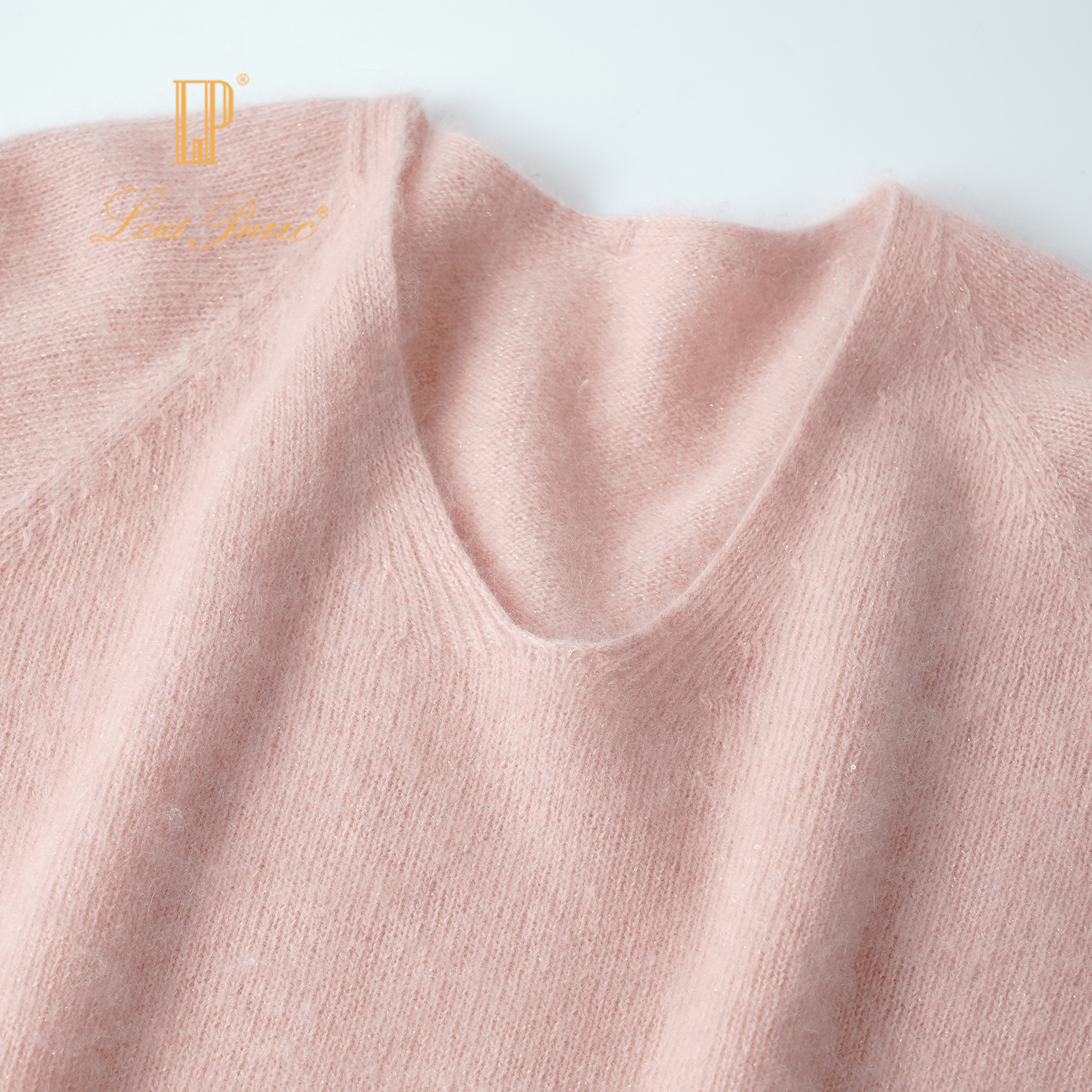 LP【四时光韵】山羊绒经典拉毛V领针织毛衣气质长袖百搭温暖秋冬