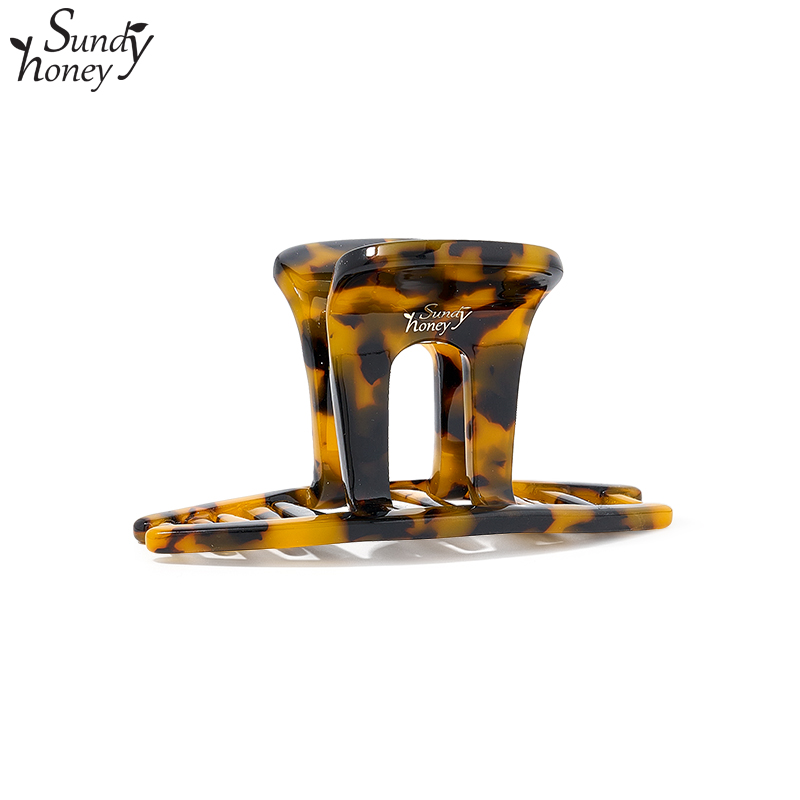 SUNDYHONEY法式气质醋酸抓夹女款高级感鲨鱼夹极简线条发夹盘发