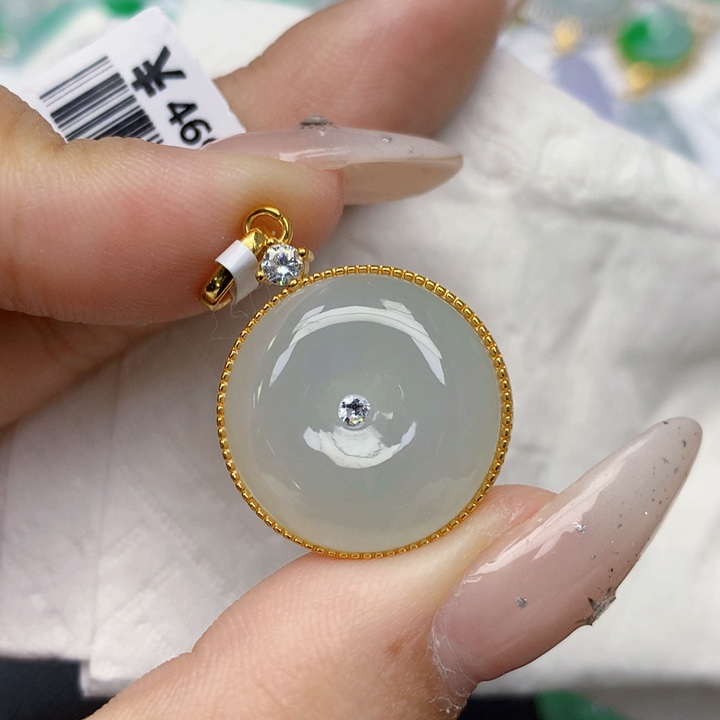 翡翠银S925镶嵌颈饰