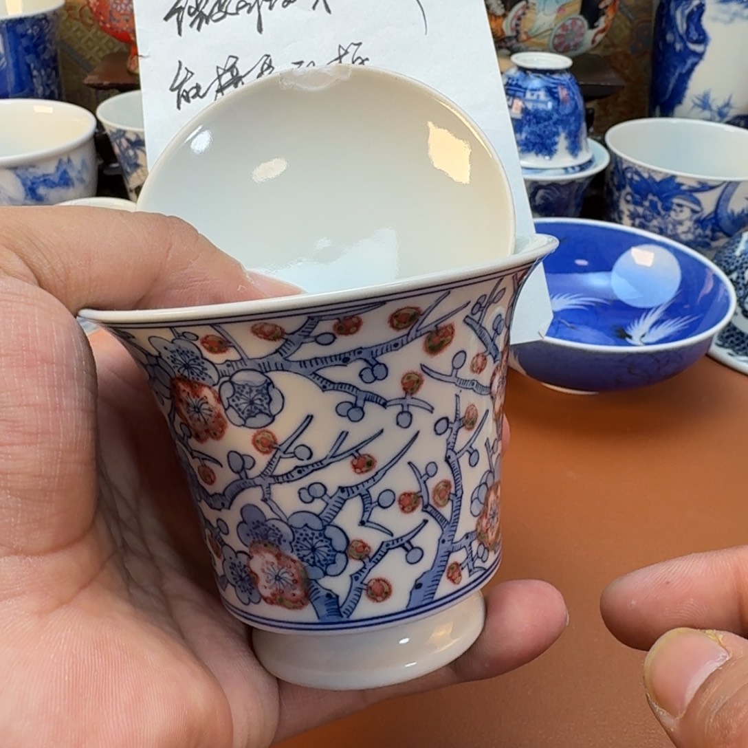 陶杯子景德镇全手工手绘陶瓷
