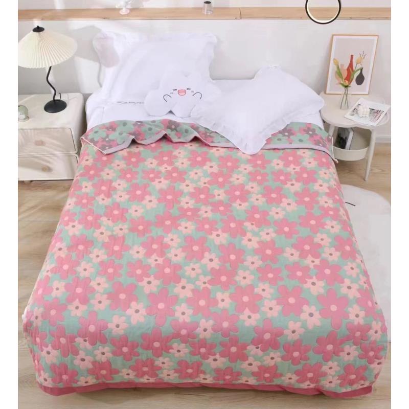 【床盖】多层纱布150*200cm 点点粉花