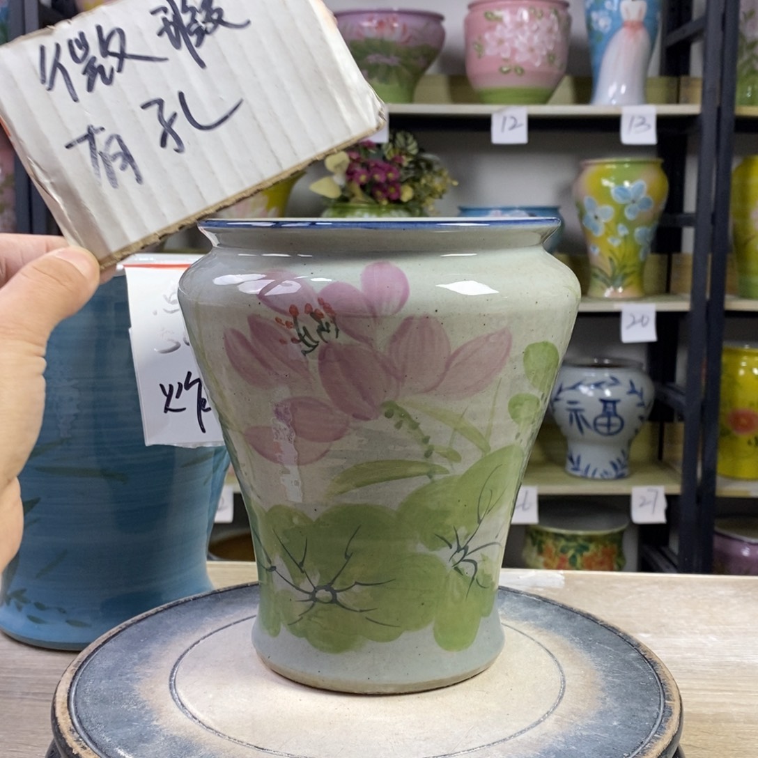 景德镇手工手绘陶瓷花盆