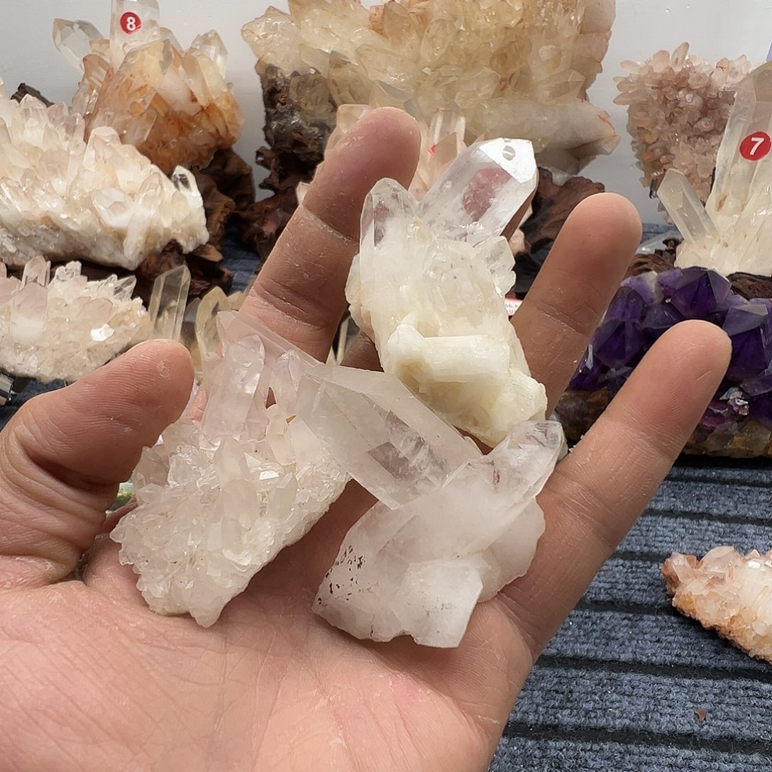 好***哈水晶珠宝半成品银S925镶嵌