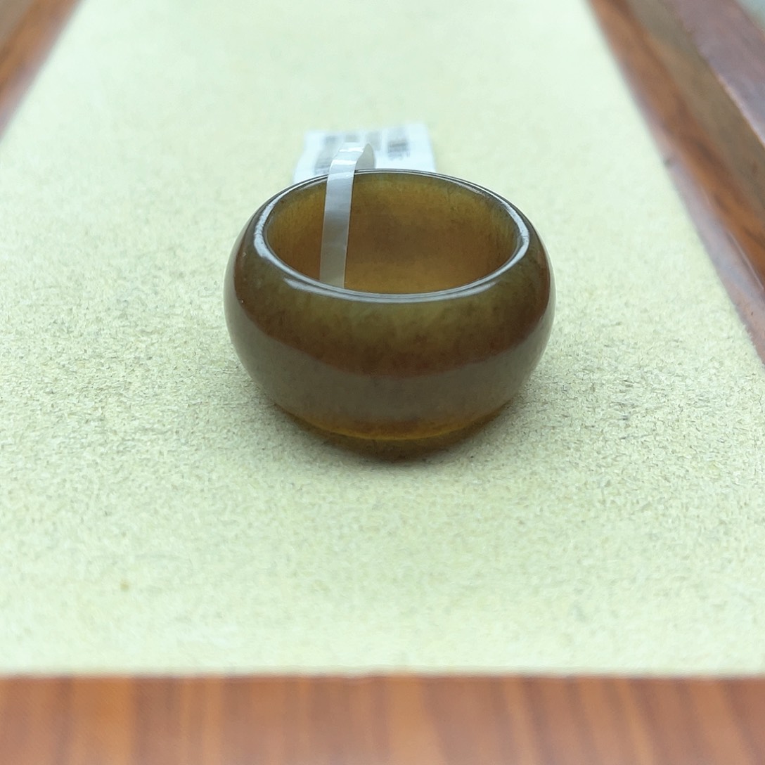 未镶嵌戒指和田玉101红糖轮胎16码