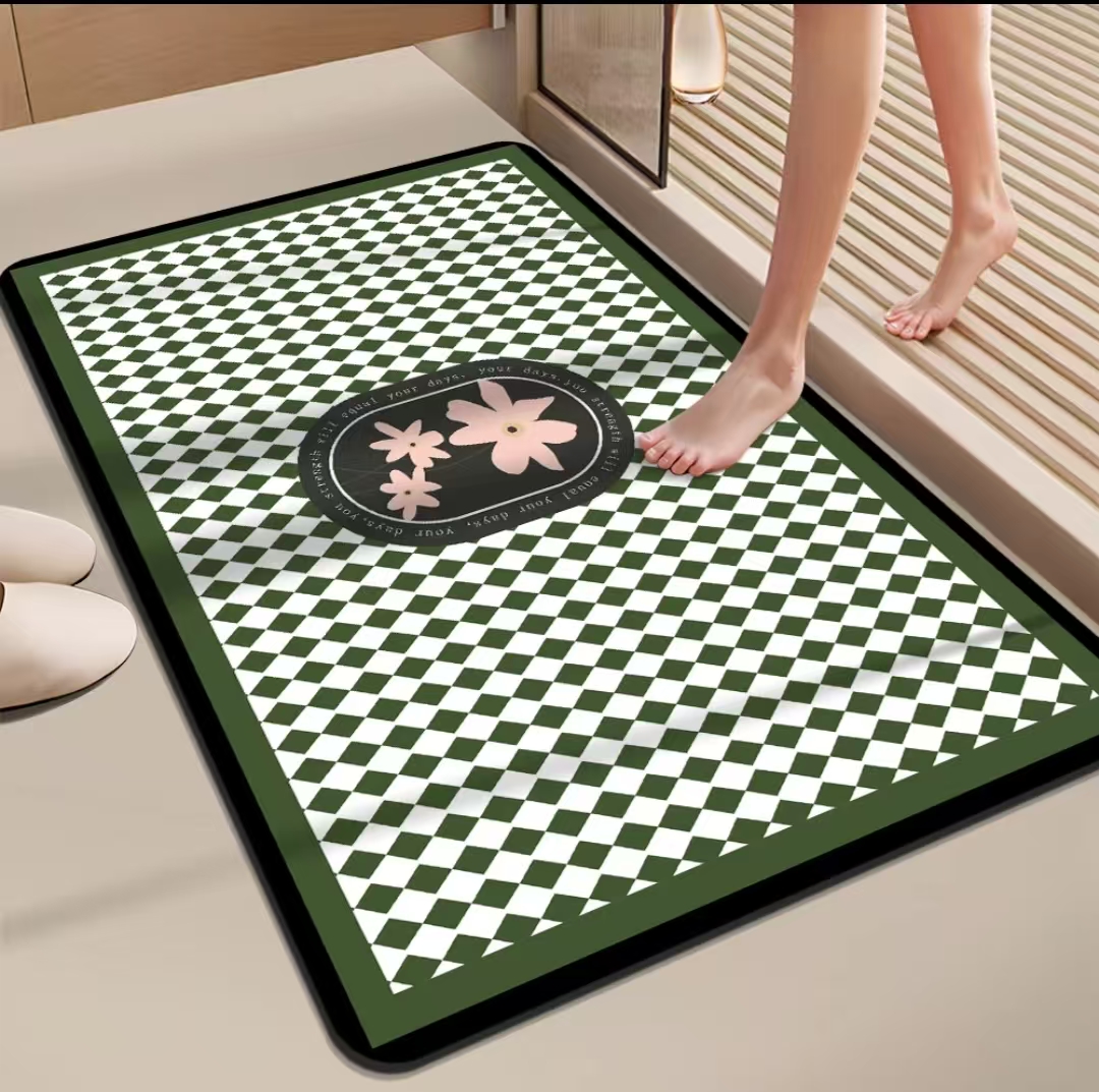 【到手两件】新款复古风地垫吸水防滑脚垫40*60cm