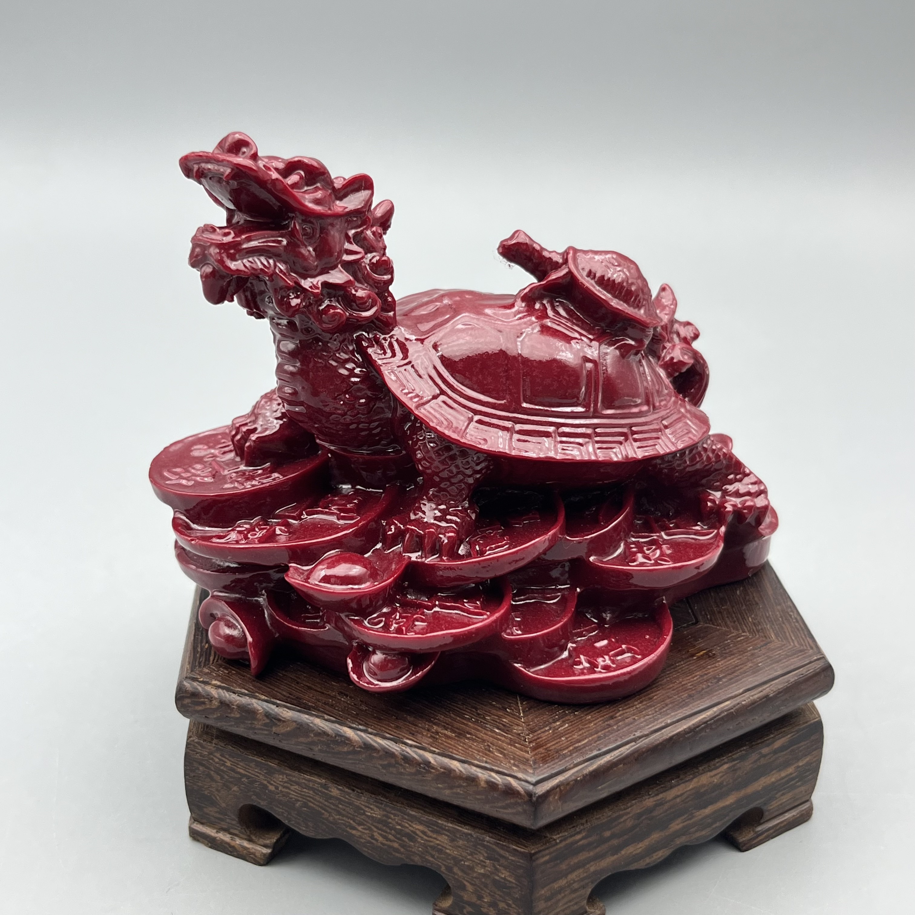 含辰砂工艺品BJ072-紫色龙龟摆件