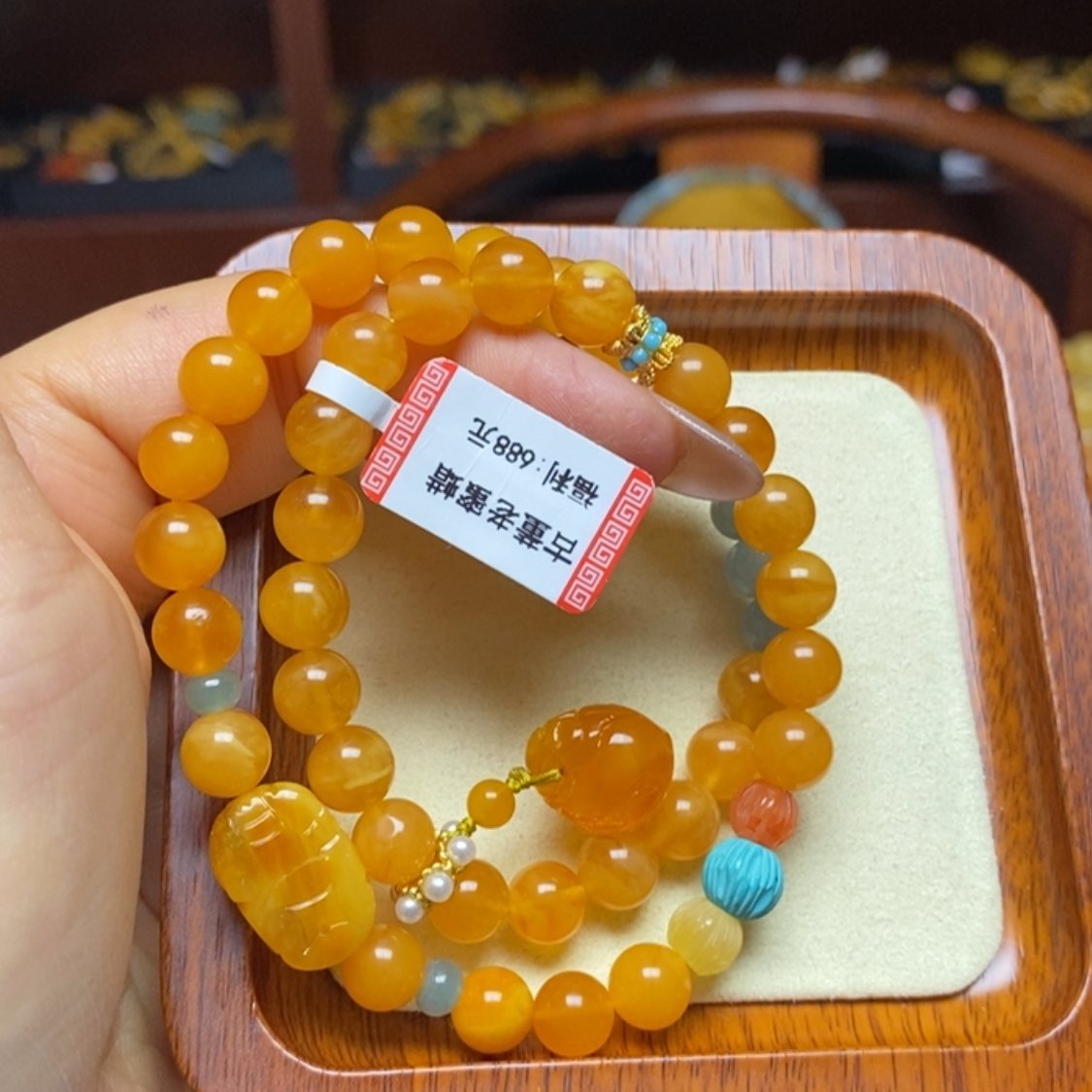 【闪购商品】蜜蜡手链未镶嵌手串