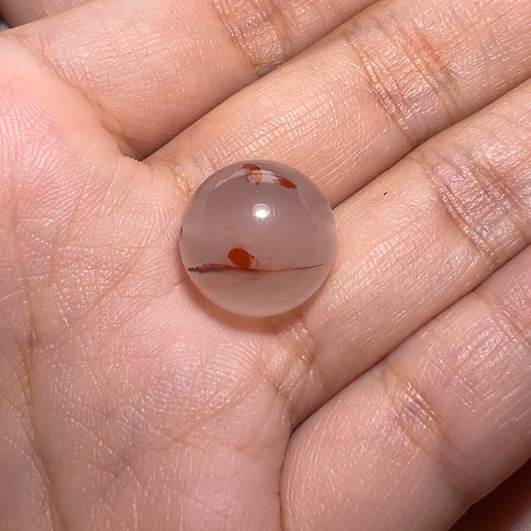 玛瑙/玉髓珠宝奇石未镶嵌玉*冰飘圆珠