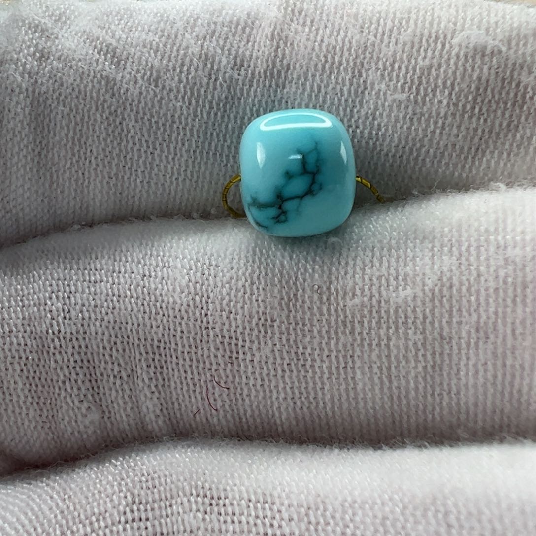 未镶嵌绿松石老型珠8.3x7.2mm
