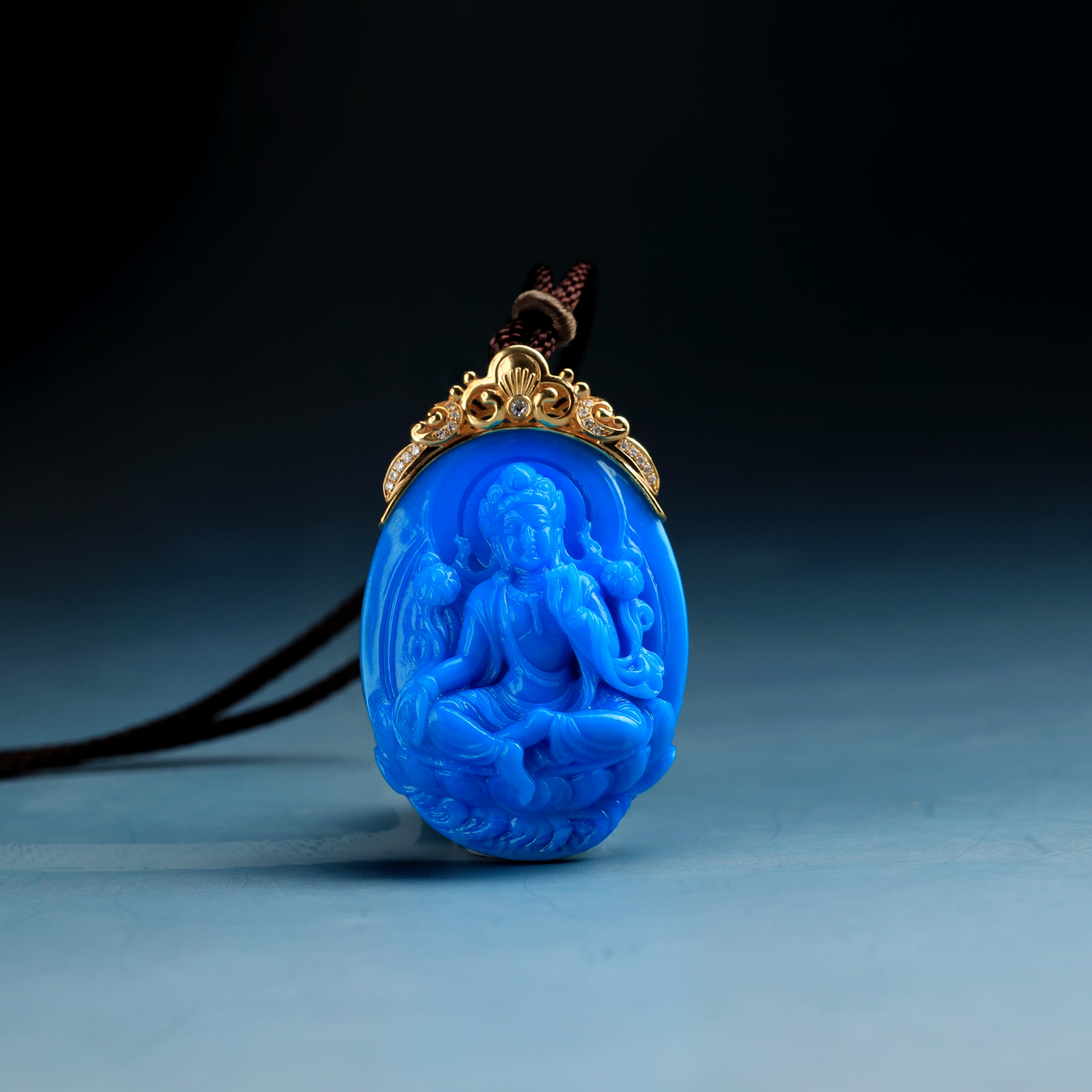 『易婵居甄选』-原矿绿松石暴力蓝度母