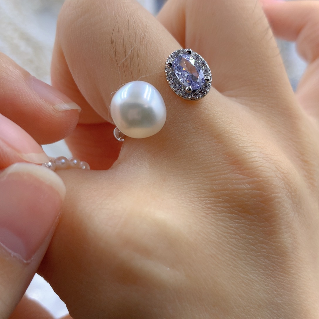 颈饰合金淡水珍珠