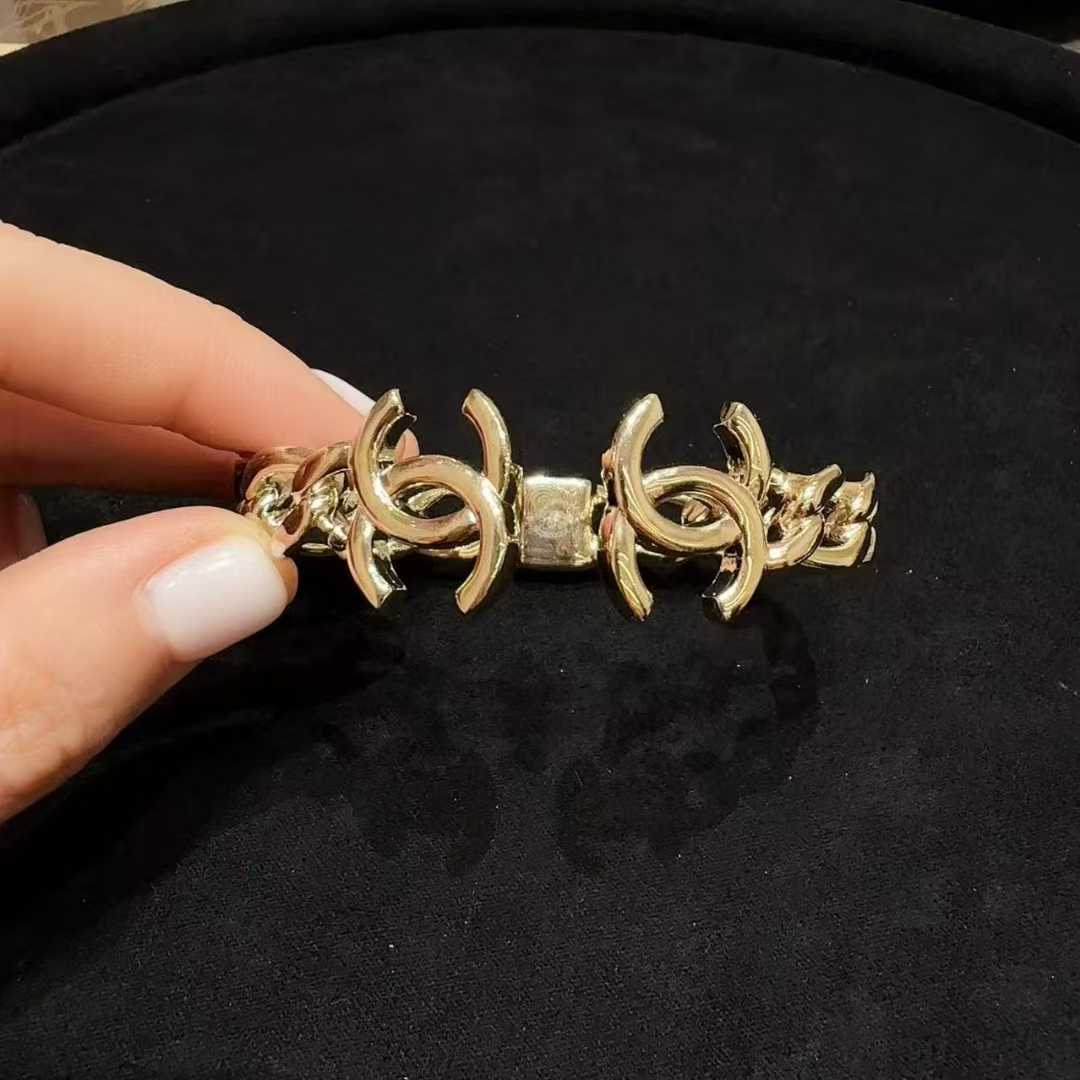 99新 Chanel/香奈儿 222-22C秀款choker开口手镯 经典百搭