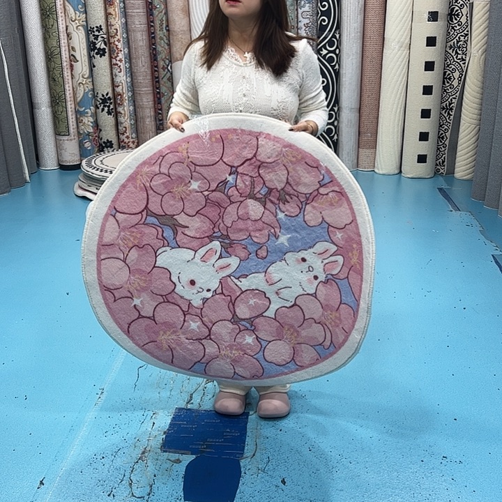 混纺加厚棉布底仿羊绒直径一米圆全新特价福利