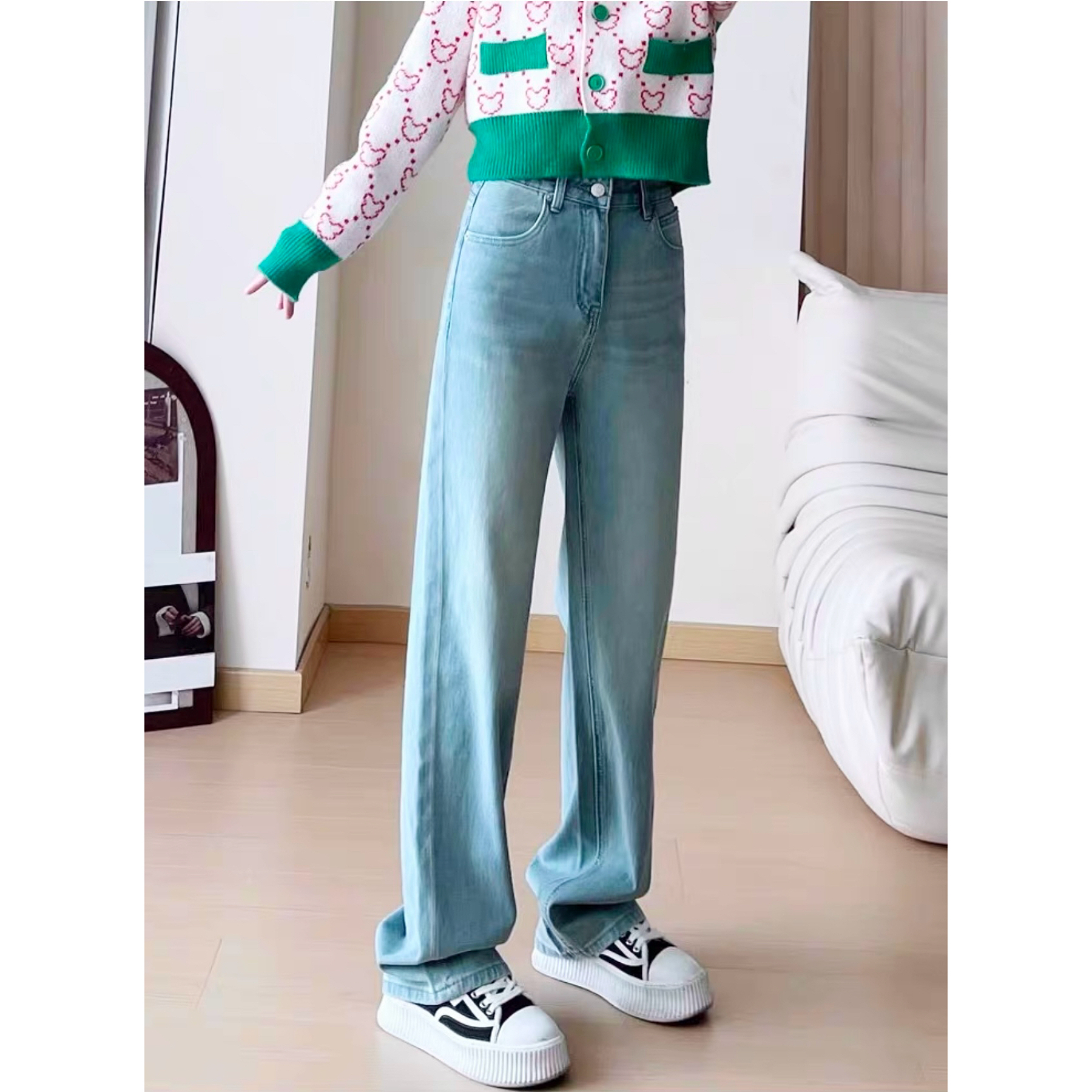 JLIA莱卡四面弹-西子蓝 超垂顺 窄版直筒裤 简约春夏款-A1版型