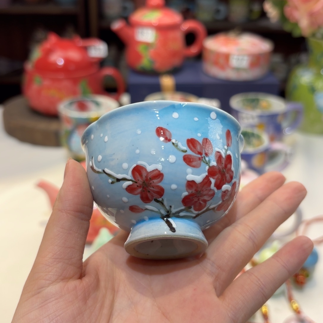 景德镇手绘高温釉下彩陶瓷茶具