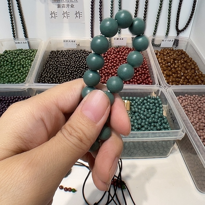 月***员泥塑碧仓天青1.0三圈合香珠