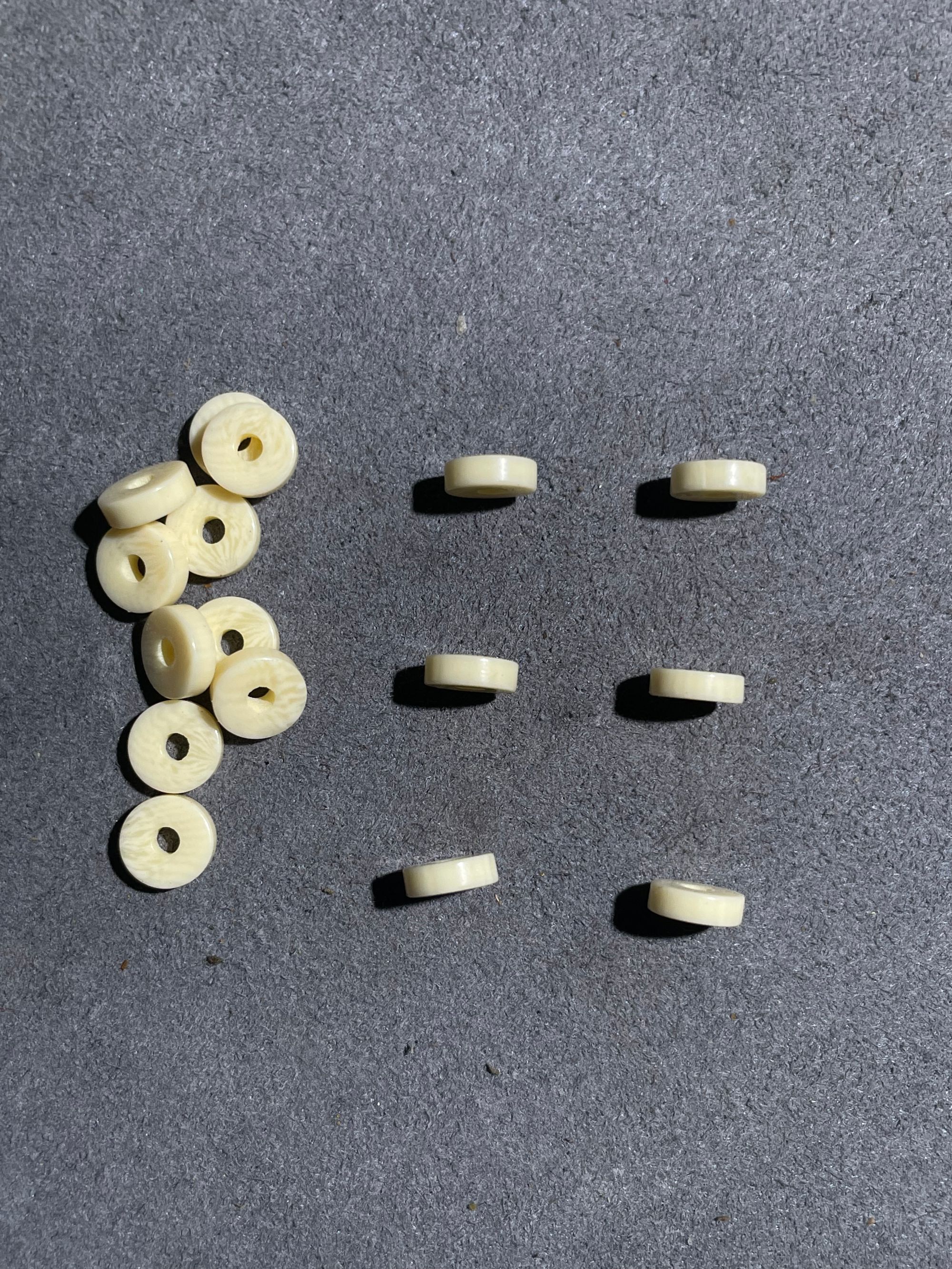 《2厚》6*2【米白色】带牙纹直切配珠隔片直角百搭diy小元素藏传