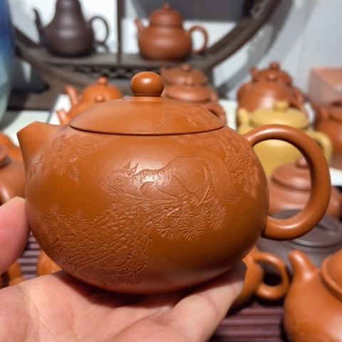 紫砂茶壶上*朱泥西施