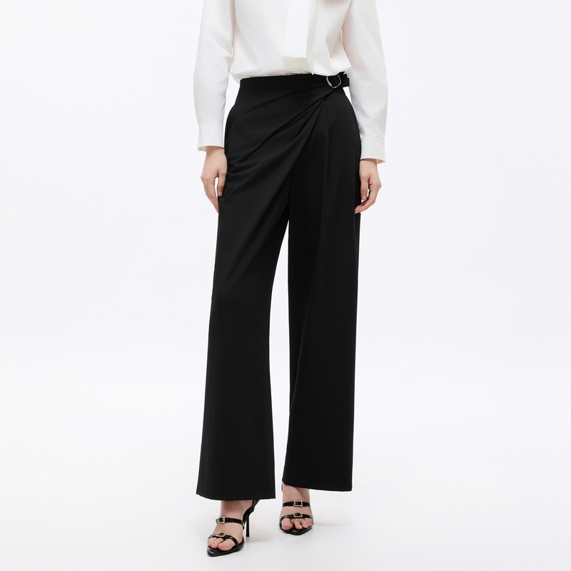 LIME/莱茵LIME/莱茵冬季设计感不规则直筒阔腿裤LDGD8BWPT501