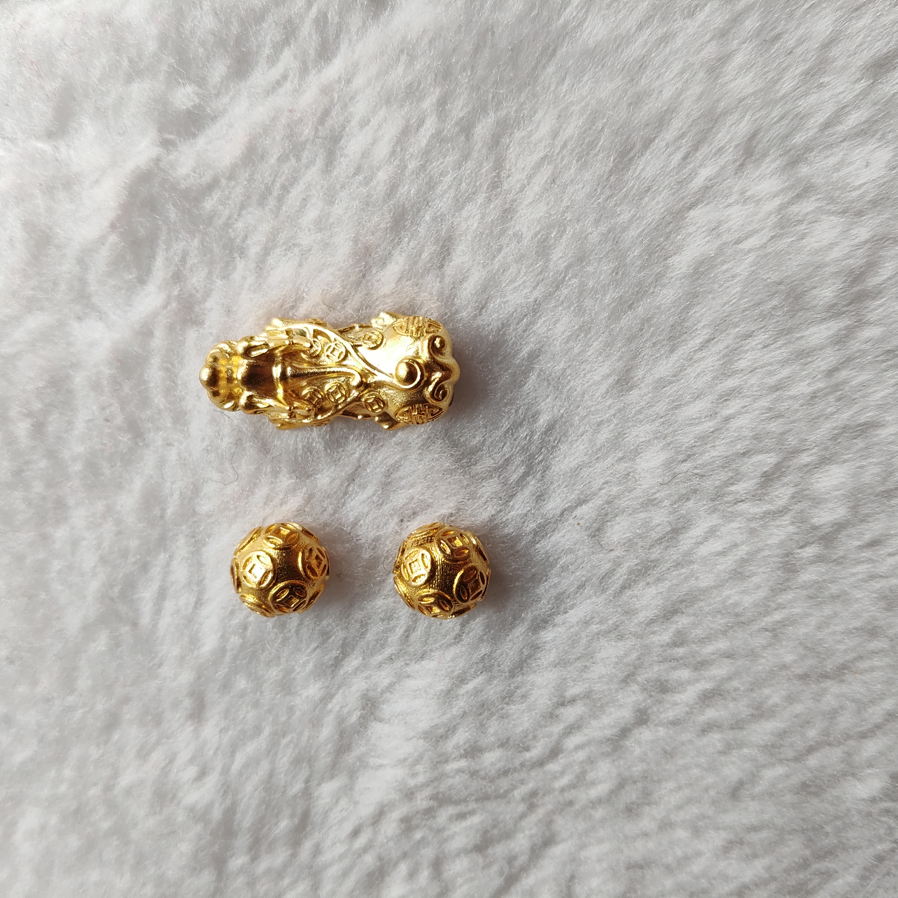 金元宝足金999貔貅珠子首饰