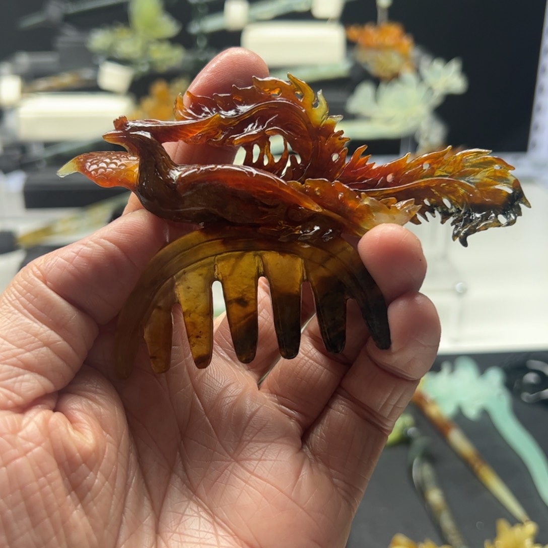 岫玉福利发簪未镶嵌