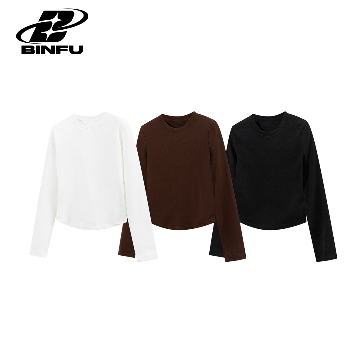 秋冬德绒打底衫 套头保暖圆领ins休闲针织长袖宽松女装款纯色T恤