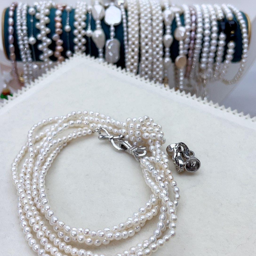 颈饰钛钢淡水珍珠抹***淋