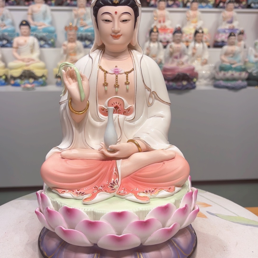 摆件瓷摆件观音12吋