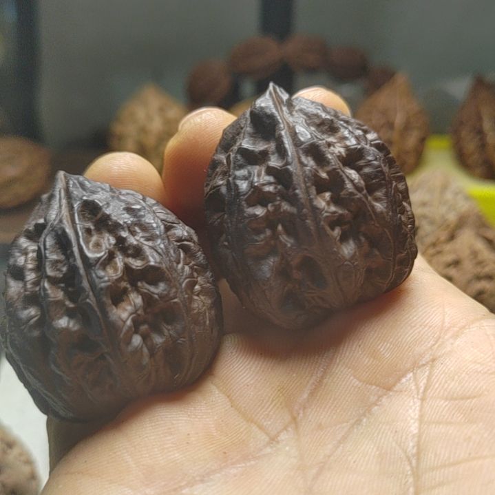 文玩核桃吊坠黑金龙鳞甲