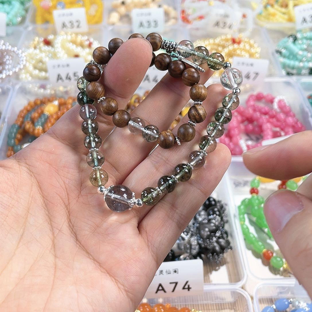 玉髓手饰银S925镀金镶嵌